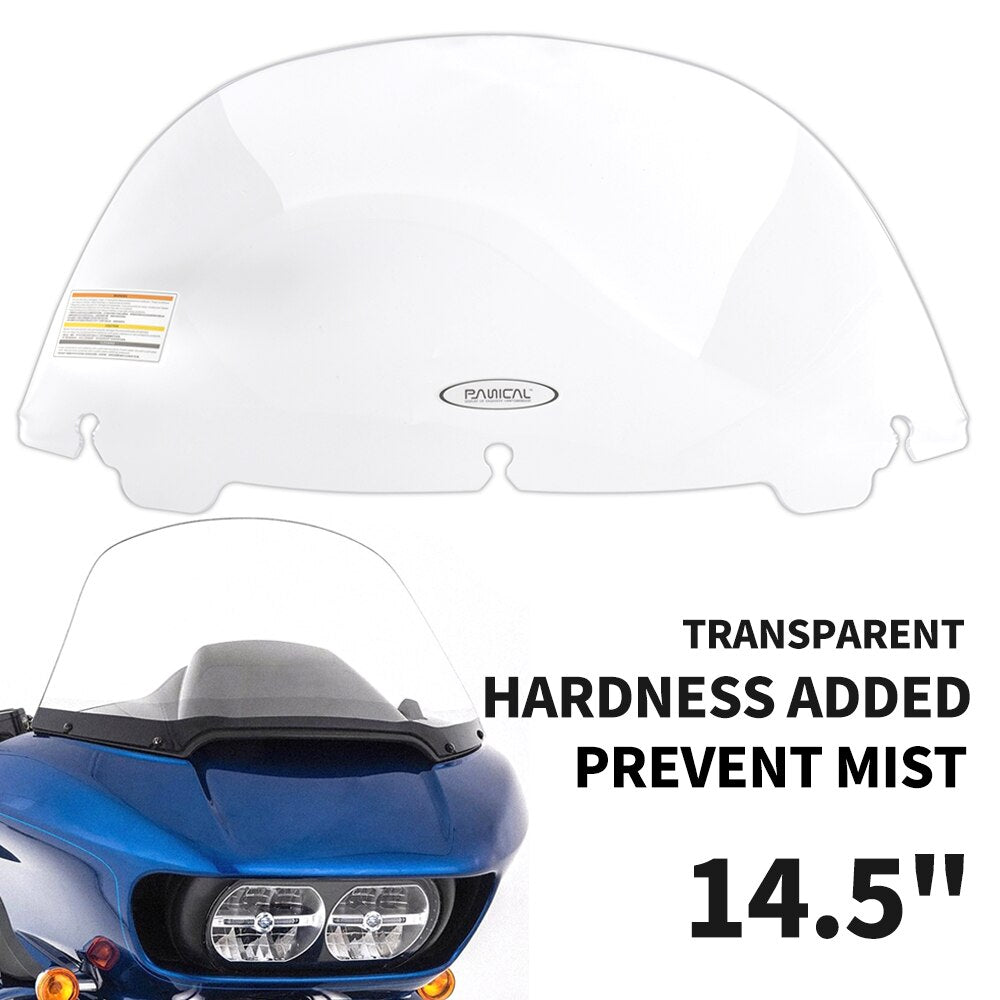 Panical Windscreen Windshield For Harley Double Light Road Gliding Dark Gray Transparent Wind Shield Screen Exterior Parts 2015-2023 PC